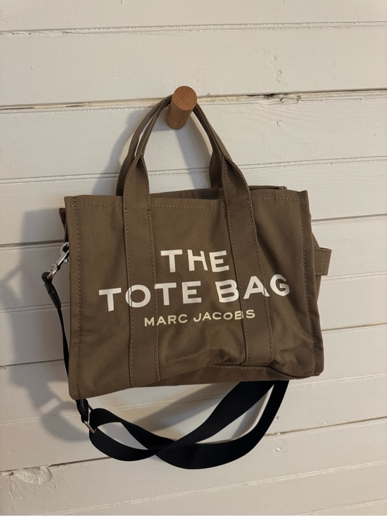 Marc Jacobs Handbags - Marc Jacobs Khaki Canvas Tote Bag with White Logo